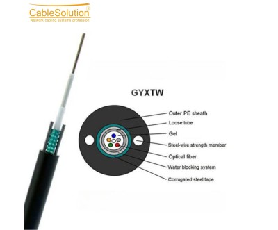 Câble fibre optique GYXTW 12 Core 2000m armé