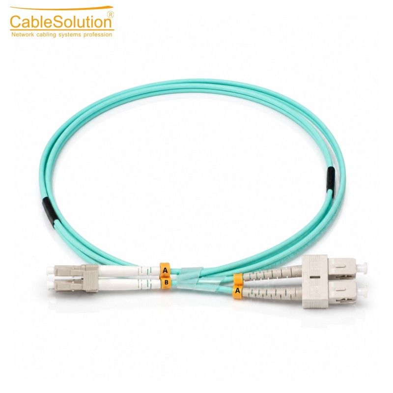 Cordon fibre optique LC-SC OM3 LSZH 3 m