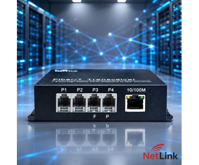 Convertisseur fibre téléphone réseau NetLink WPD-T/R4P1ET