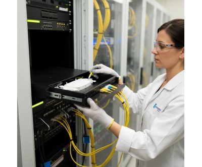 درج ألياف بصرية 24 منفذ دوبلكس Rack 19 DFO-24DX