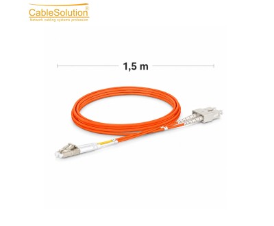 Cordon Fibre Optique LC-SC OM2 LSZH 1,5 m