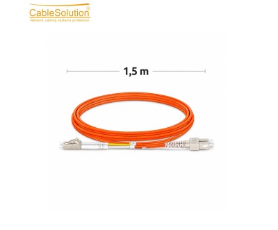 LC-SC OM2 LSZH Fiber Optic Patch Cord 1.5 m