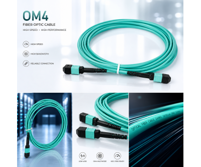 كابل ألياف MPO OM4 ‏24F Type B بطول 5 متر