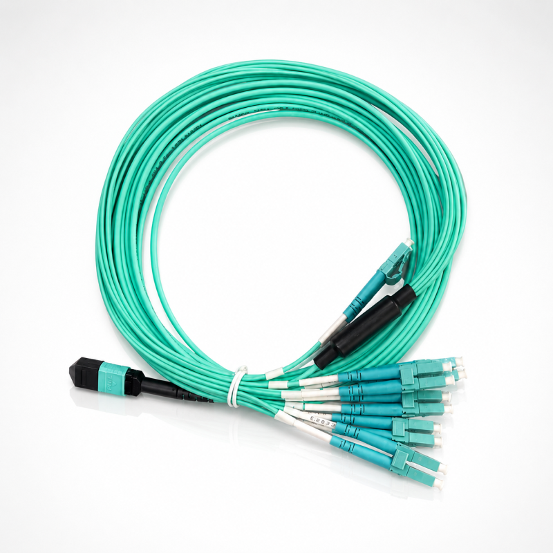 12F MPO(F) to LC/UPC OM4 Fiber Patch Cord 5M