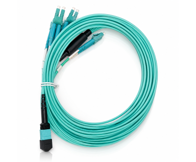 Cordon Fibre Optique 12F MPO(F)-LC/UPC OM4 5M