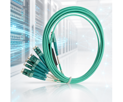 12F MPO(F) to LC/UPC OM4 Fiber Patch Cord 5M