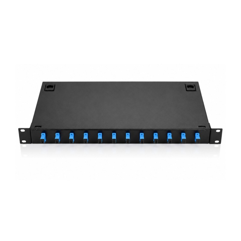 12-Port Simplex Fibre Optic Box Rackmount 19"