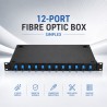 12-Port Simplex Fibre Optic Box Rackmount 19"