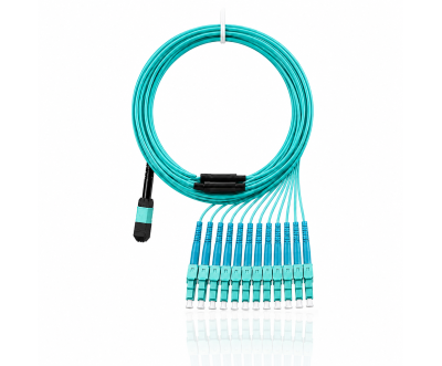 12F MPO(F) to LC/UPC OM4 Fiber Patch Cord 5M