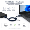 كابل تمديد USB بطول 5 متر USB ذكر إلى أنثى