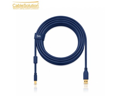 USB 2.0 Printer Cable 5M Type A to B Blue