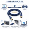 USB 2.0 Printer Cable 5M Type A to B Blue