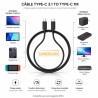 Câble USB-C vers USB-C 1M 60W PD - CableSolution