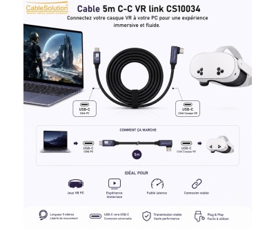 USB-C VR Link Cable 5m USB 3.2 CableSolution