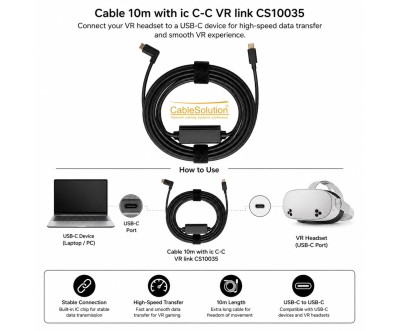 Câble VR Link USB-C USB 3.2 10M CS10035