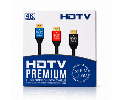 Câble HDMI 2.0 5m 4K Ultra HD High Speed Premium