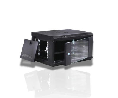 CABLESOLUTION 4U Wall Mounted Computer Cabinet 600x450mm – Reinforced Lock, Blue Finish