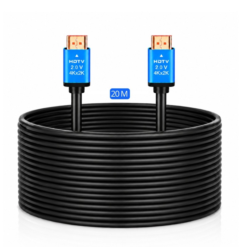 كابل HDMI 2.0 بريميوم 20 متر بدقة 4K Ultra HD