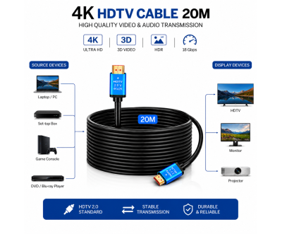 Premium HDMI 2.0 Cable 20M 4K Ultra HD HDTV