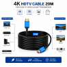 كابل HDMI 2.0 بريميوم 20 متر بدقة 4K Ultra HD