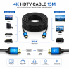 كابل HDTV 2.0 Premium بطول 15 متر بدقة 4K