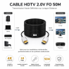 Câble HDTV 2.0 Optique Actif 50M 4K 60Hz