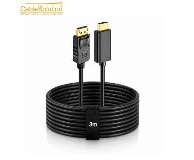 Câble DP vers HDMI 3M 4K – CABLE SOLUTION