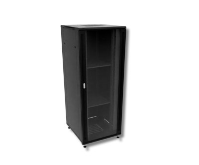 CABLESOLUTION 8842 Computer Cabinet 800x800mm Floor 1 Door Large Lock Black - Network Cabinet / Server Rack