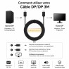 كابل ‏DP/DP ‏4K ‏60Hz ‏3M من CABLE SOLUTION