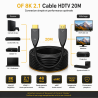 Câble HDTV 2.1 Fibre Optique Active 8K 20M