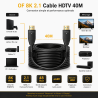 Câble HDTV 2.1 Fibre Optique Active 8K 40M