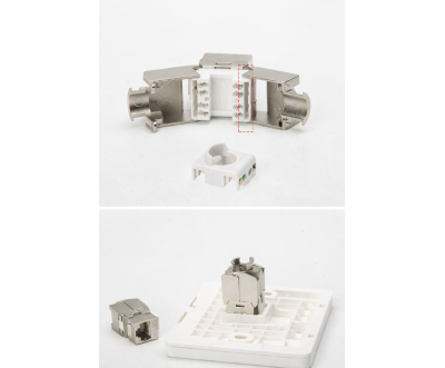 Keystone RJ45 CAT6A STP Blindé – Prise Réseau Ethernet 10Gbps