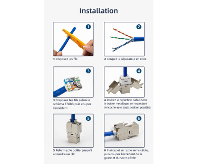 Shielded RJ45 Cat6A FTP Keystone Module – High Performance 10Gbps Network Connector