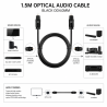 Câble Audio Optique 1.5M Noir OD4.0MM CS-OAC4mm