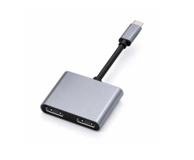 Adaptateur USB-C HUB 2 en 1 Double HDTV 4K