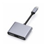 محول USB-C HUB ‏2 في 1 مزدوج HDTV 4K