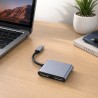 Adaptateur USB-C HUB 2 en 1 Double HDTV 4K