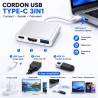 USB-C Digital AV Multiport Adapter 3 Ports 4K
