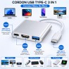 USB-C Digital AV Multiport Adapter 3 Ports 4K