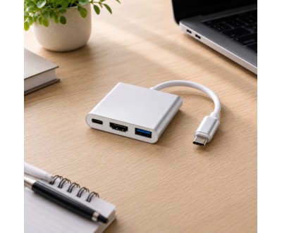 USB-C Digital AV Multiport Adapter 3 Ports 4K