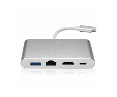 Adaptateur USB-C vers HDTV 4K LAN USB 3.0 4-en-1