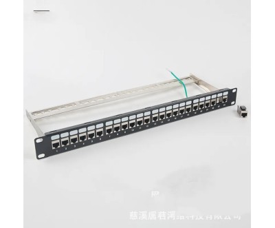 RJ45 Cat6A 24 Port Patch Panel – Patch Panel 1U Keystone – 1Gbps Network