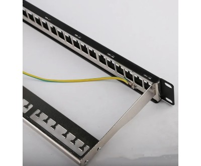 RJ45 Cat6A 24 Port Patch Panel – Patch Panel 1U Keystone – 1Gbps Network