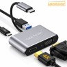 Hub USB Type-C 4 en 1 HDMI VGA USB DP CableSolution