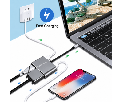 USB Type-C 4-in-1 Hub HDMI VGA USB DP CableSolution