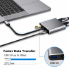 Hub USB Type-C 4 en 1 HDMI VGA USB DP CableSolution