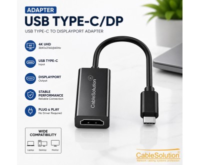 USB Type-C to DisplayPort Adapter 4K 60Hz CABLESOLUTION