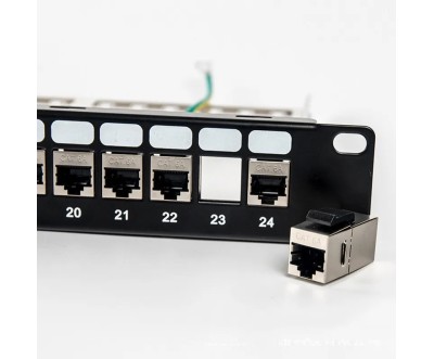 Panneau de Brassage RJ45 24 Ports Vide – 19″ pour Armoire Réseau