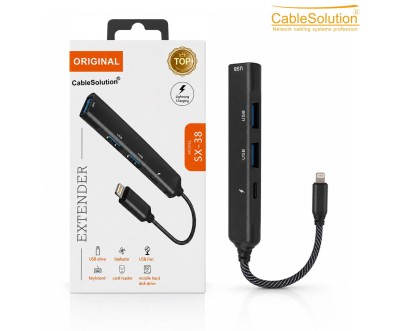 CableSolution SX-38 Lightning Multi USB Extender
