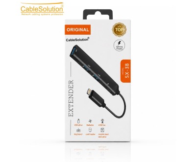 CableSolution SX-38 موزع Lightning متعدد USB
